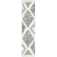 thumbnail image 3 of Unique Loom Serenity Shag Collection Area Rug - Walcott (2' x 8' Runner White/Gray), 3 of 10