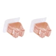 thumbnail image 4 of Xingzhi 1PC Wall Mounted Holder Household Adhesive Storage Broom Hanger Hook Racks For Kitchen Bathroom pink 2Set, 4 of 6