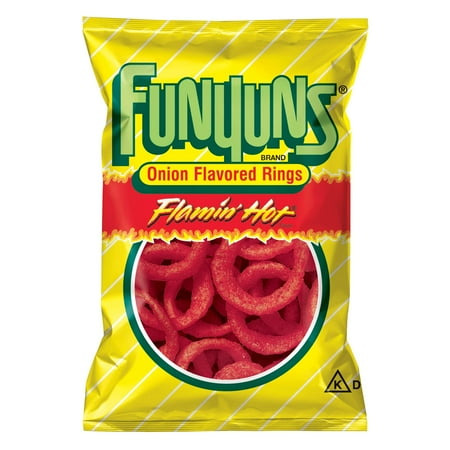 Funyuns Flamin Hot Onion Flavored Snacks 2.375 Ounce Plastic Bag