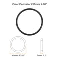 thumbnail image 2 of Cinturón Elástico de Motor de Máquina de Coser Universal Uxcell 5pcs 251mm 10" Perímetro 3/16" (5mm) Grosor, 2 of 5