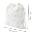 thumbnail image 2 of Unique Bargains 1 Pc Medium Rabbit Paradise Drawstring Makeup Bag for Travel White Polyester, 2 of 6
