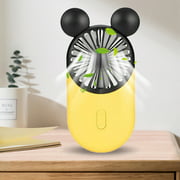 Clairlio Mini Fan Summer Cooling Fan Handheld Personal Fan with LED Light (Yellow) - image 8 de 9