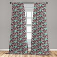 thumbnail image 5 of Ambesonne Romantic Curtains, Love Ornate, Pair of 28"x84", Multicolor, 5 of 5