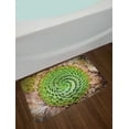thumbnail image 2 of Plant Bath Mat, National Flower of Lesotho South of Africa Aloe Polyphylla Spinning Spiral Aloe Vera, Non-Slip Plush Mat Bathroom Kitchen Laundry Room Decor, 29.5 X 17.5 Inches, Multicolor, Ambesonne, 2 of 2