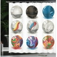 thumbnail image 4 of Ambesonne Pearls Shower Curtain, Marbles Bubble Art, 69"Wx75"L, Multi, 4 of 5