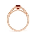 thumbnail image 6 of ANGARA Lab Grown 1.25 Ct Oval Ruby Celtic Knot Engagement Ring for Women in 14K Rose Gold (Size-8x6mm) | July Birthstone, Birthday, Anniversary, Jewelry Gift for Women | Lab-Grown Ruby Ring, 6 of 7