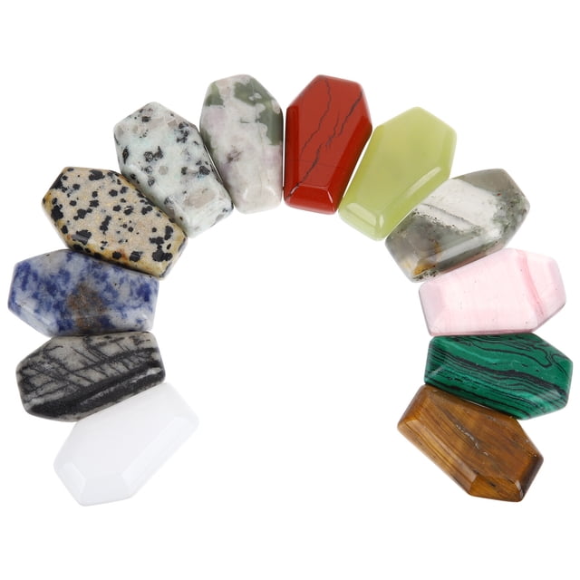 12pcs Natural Crystal Stones Adorns Crystal Yoga Stones DIY Crafts Making Materials