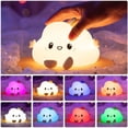 thumbnail image 3 of Luz Nocturna para Niños, Regalos para Adolescentes y Niñas Pequeñas, Temporizador de Guardería, Luz LED de Silicona que Cambia de Color, Suave, Portátil, Control Táctil, Recargable por USB,, 3 of 4