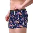 thumbnail image 3 of Rateoe Floral Hippie Mushrooms Mens Boxer Briefs Poly Spandex Performance Boxer Briefs Underwear Hem Boxer Briefs - Large, 3 of 8