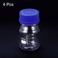 thumbnail image 3 of Unique Bargains 100mL Clear Reagent Media Graduated Glass Storage Bottle Blue Cap 4 Pack, 3 of 5