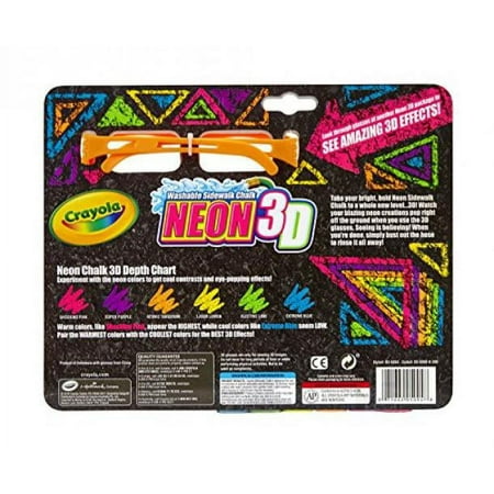 Crayola 3D Neon Washable Sidewalk Chalk