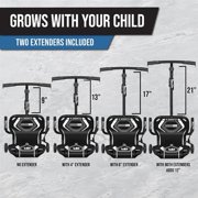 EzyRoller: Classic X - Black - Ride-On Scooter, Cambering Motion, Pedal Free Cart, Hand Brakes, Extendable Frame, 154lb Capacity, Kids Ages 4+