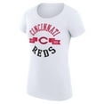 thumbnail image 2 of Women's G-III 4Her by Carl Banks White Cincinnati Reds Super-Slim Fit Lightweight City Graphic T-Shirt, 2 of 5