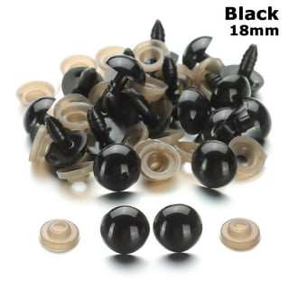120 Pcs Plastic Eyes and Gasket Safety Eyes Doll Eyes for Dog Bear Doll Stuffed Animals Puppet Doll Making (Black and White, Mixed Loading)