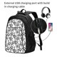 thumbnail image 2 of Balery Hand Drawn Snake Mochila con carga USB para hombre y mujer - Mochila impermeable y antirrobo para laptop con puerto USB para viajes, trabajo, 2 of 7
