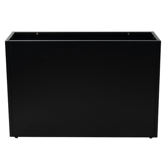 Kozyard 36" Lx24 Hx12 W Metal Rectangular Planter Box Steel Long Box Planter Black Powder Coated Steel Plant Pot All-Weather Use with Partition Panel for Indoor Outdoor for Trees, Plants Flowers