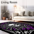 thumbnail image 2 of ODIKA 2'x3' Machine Washable Non-Slip Area Rug, Gothic Skull Tree Branch Mystical Death Art Bath Floor High Traffic Rug with Pad, Black, 703936, 2 of 8