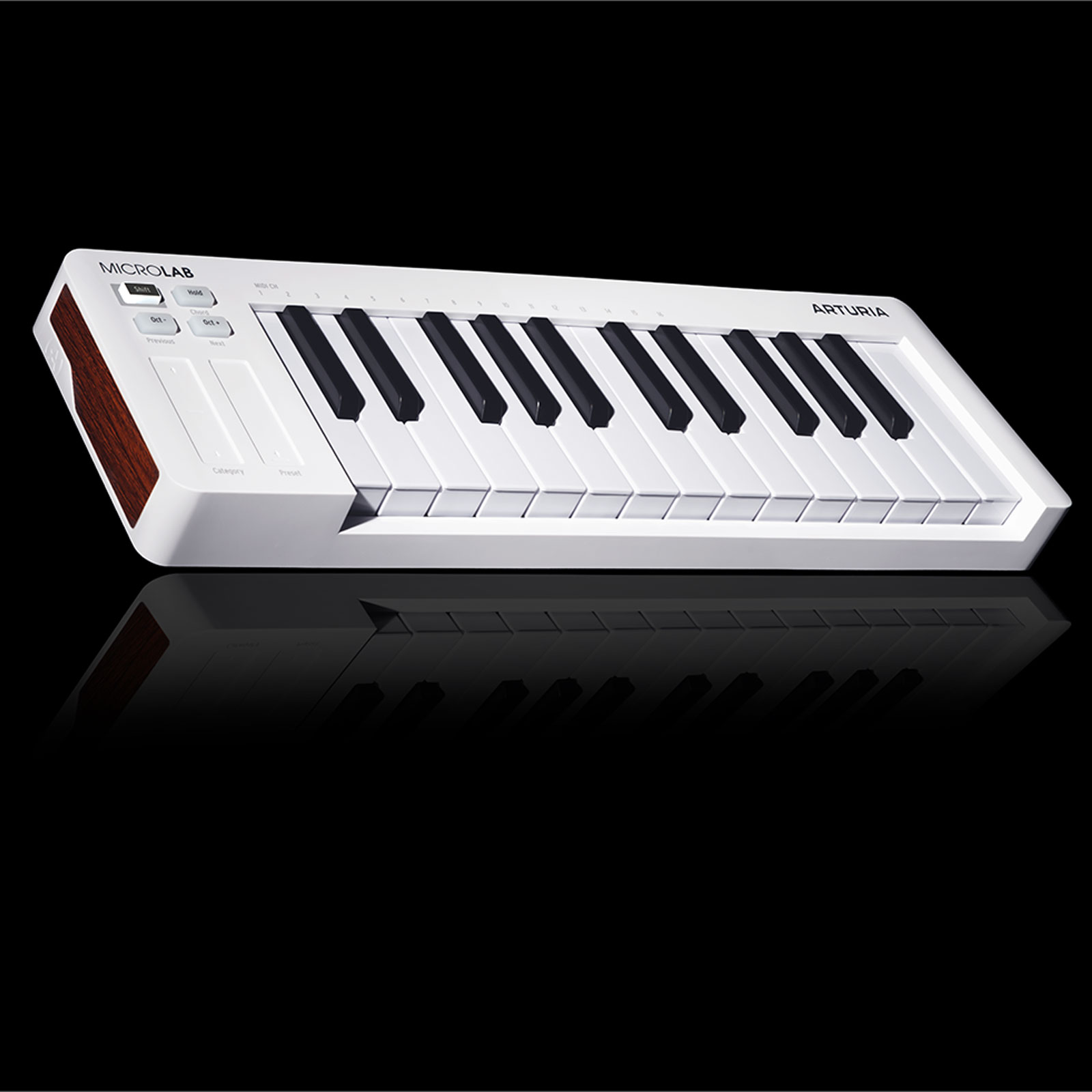 Arturia MicroLab mk3 White Ultra-Compact MIDI Controller with Case Package