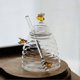 thumbnail image 5 of Clear Honeys Glass Bottle - Sealed Beehive-Shaped Honey Jar with Honeycomb Pattern, Kitchen Supplies, Lids Included, 5 of 5