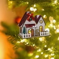 thumbnail image 4 of Christmas Village House Decor - PVC Miniature Holiday House Ornament - 5.12x3.94in Multicolor Resin Christmas Decoration for Tabletop, Shelf, or Gift, 4 of 6