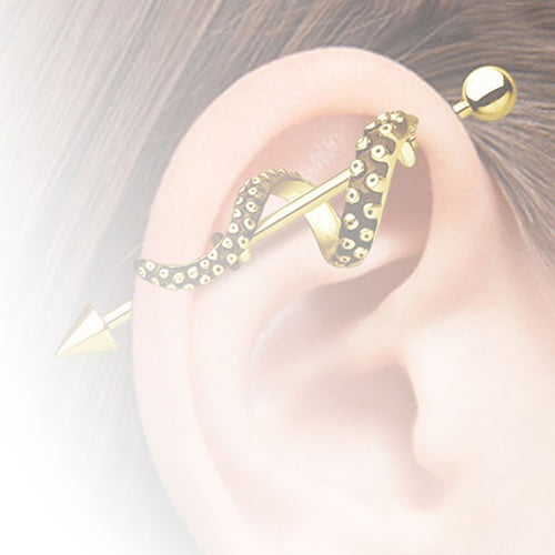Viking Hunger Games Bow & Arrow Cartilage Piercing Captive Ring 1/2" pair 