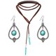 thumbnail image 1 of Traje hippie estilo bohemio étnico pendientes turquesa colgante collar de cuero vintage gafas accesorios, 1 of 5