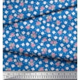 thumbnail image 2 of Soimoi Cotton Cambric Fabric Leaves & Rose Floral Print Sewing Fabric Yard 56 Inch Wide, 2 of 3
