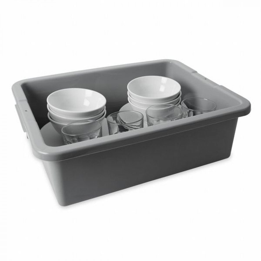 RUBBERMAID FG335100GRAY Gray Nesting Container 21 1/2 in x 17 1/8 in x