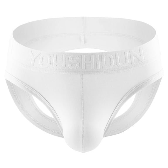 Lilgiuy Men Casual Solid Hollow-carved Design Charming Breathable Low Waist Underwear Pants Travel Portable Shorts