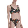 thumbnail image 2 of Xecao Mushroom With Snails for Two-Piece Swimsuit for Women - a sporty, high-waisted bathing suit perfect for the beach, parties, or surfing adventures, 2 of 8