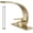Brushed Gold, variant on Bathroom Sink Faucet Modern Single Hole 1-Handle Faucet, Chrome Solid Brass Vanity Faucet, Mount Curved Lavatory Faucets Mixer Tap