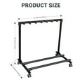 thumbnail image 2 of CazToi Heavy-Duty Rolling 7 Guitar Stand with Wheels & Foldable Design Portable Rack, 2 of 7