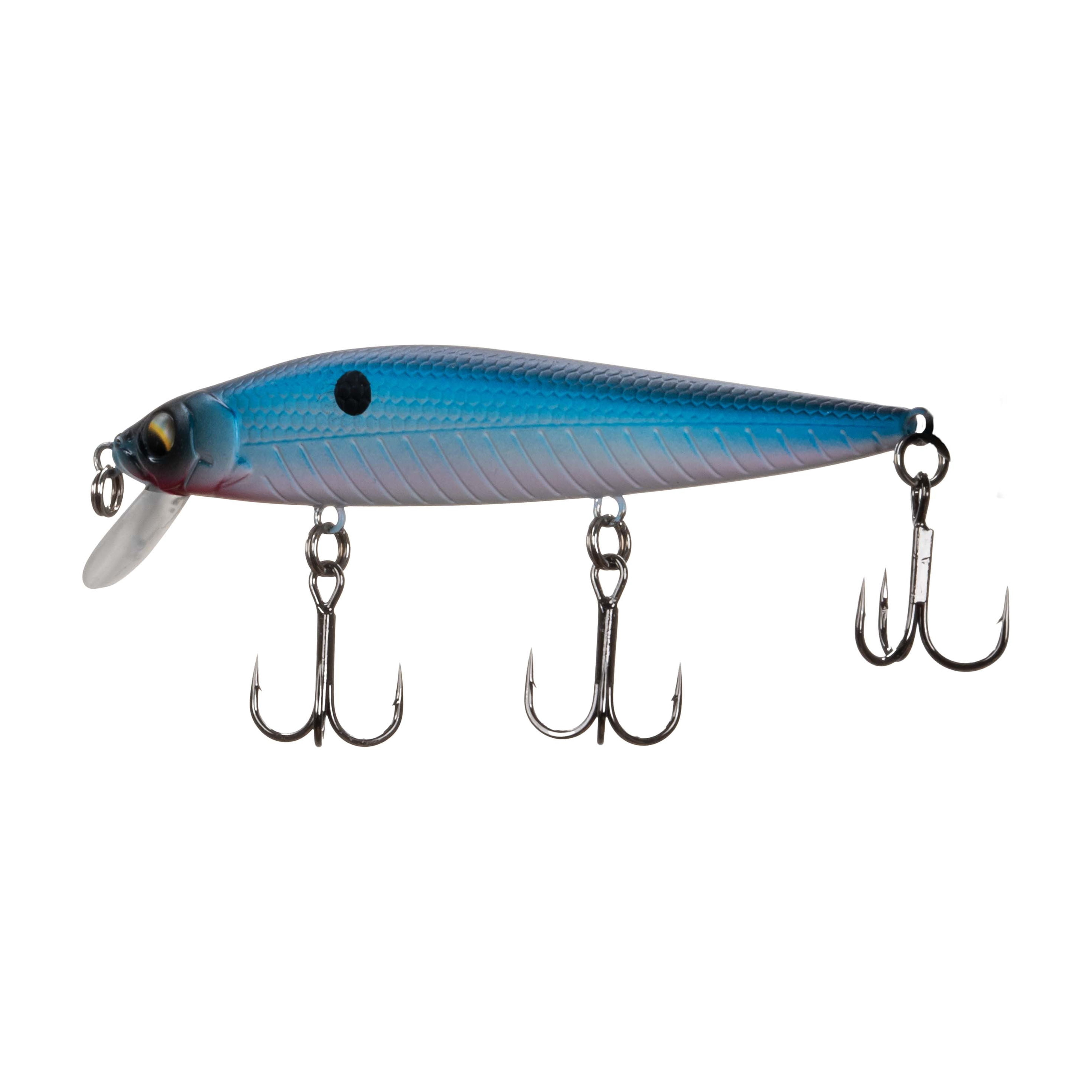(2 pack) Ozark Trail Freshwater Minnow Fishing Lure, Midnight, 1 oz