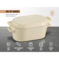 thumbnail image 4 of Kook Dutch Oven with Lid, Enameled Cast Iron, 3.4 Qt, Ivory, 4 of 5