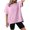 Pink,XL, variant on Women Loose Crew Neck T-Shirts Casual Belly Shirts Trendy Outfit Clothes,Oversized T Shirts for Women Crewneck Short Sleeve Casual Summer Tops Lightweight Loose High Low Blouse