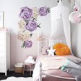 thumbnail image 1 of 1 hoja de pegatina de pared de flor de peonía morada, impermeable, PVC, peonía, rosa, flor, pegatina de pared extraíble, decoración de pared de flores, pegatina para sala de estar, dormitorio, guarder, 1 of 5