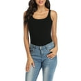 thumbnail image 4 of Charmo Wider Straps Tank Tops for Women Cotton Undershirt with Shelf Bra Basic Camisole, 4 of 8