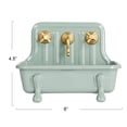 thumbnail image 3 of Creative Co-op Sink with Faucet Grey & Gold Metal Soap Dish, 3 of 5
