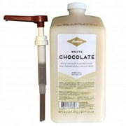 Fontana White Chocolate Mocha Sauce - 63 fl oz, Coffee Latte Beverage, Dessert, Baking Base Flavoring - Dispensing Pump Included with White Chocolate Flavor Sauce Bottle
