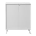 thumbnail image 6 of 27" Modern Accent Cabinet Sideborad Storage Organizer with 2 Glass Doors and Adjustable Shelf White, 6 of 6