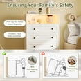 thumbnail image 4 of Luku Tall 4 Drawer Wood Dresser with LED Light & USB Charging, Modern Vertical Chest for Bedroom, Closet, Entryway, Nursery, Living Room, 4 of 6
