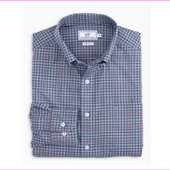 Southern Tide Appaloosa Gingham Sport Shirt Size M