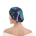 thumbnail image 6 of Yiaed Space Skeleton Meditation Print Reusable Shower Cap & Bath Cap & Lined, Oversized Waterproof Shower Caps Designed for all Hair Lengths, 6 of 7