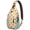 thumbnail image 1 of Funny Bee Pattern Sling Backpack, Honey and Bumble Bee Print Crossbody Bag with Cartoon Hive Design for Bee Lovers, 1 of 6