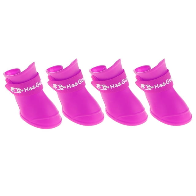 Botas de lluvia de goma para mascotas Sunnimix 4x antideslizantes para perros y gatos