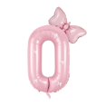 thumbnail image 1 of Globo rosa número 0 para decoración de cumpleaños, 1 of 3