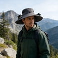 thumbnail image 2 of BBilaBu Wide Brim Solar Fan Hat, USB Rechargeable Cooling Cap with Sun Protection, Breathable Mesh, Hands Free Fan for Fishing, Hiking, Gardening, 2 of 6