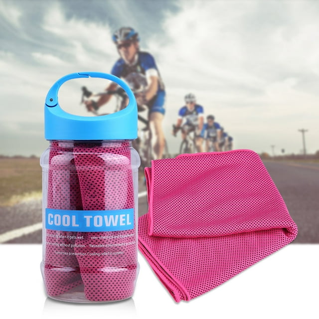 TOPINCN Serviette, Serviette Super Respirante, Serviette à Effet Rafraîchissant Super Respirante avec Bouteille de Rangement pour Sport Gym Entraînement