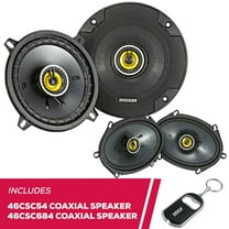 New Kicker 46CSC54 CS Series 5-1/4" 2-Way Coaxial Speaker w/ 46CSC684 6"x8" Speakers