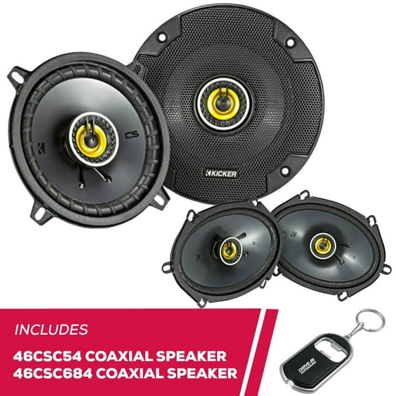 New Kicker 46CSC54 CS Series 5-1/4" 2-Way Coaxial Speaker w/ 46CSC684 6"x8" Speakers